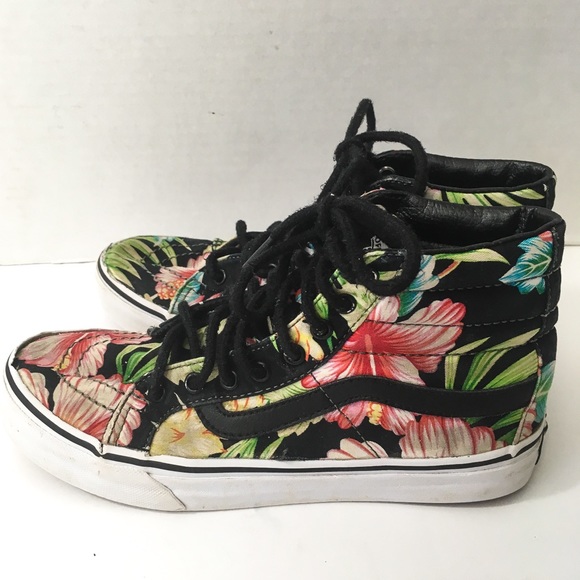 Vans Shoes - Vans SK8 Hi Tropical Floral Print Sneakers